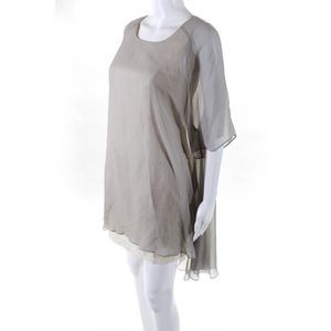 Theyskens Theory Womens Chiffon Silk Shift Dress